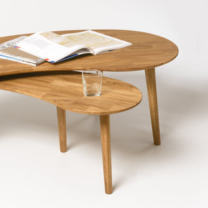 Woonkamer salontafel massief eikenhout nordico