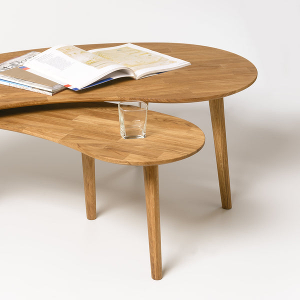 Woonkamer salontafel massief eikenhout nordico