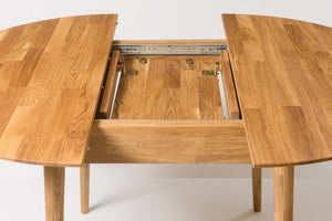 NordicStory uitschuifbare eettafel Scandi 100-130cm massief eikenhout 100 naturel gebleekt