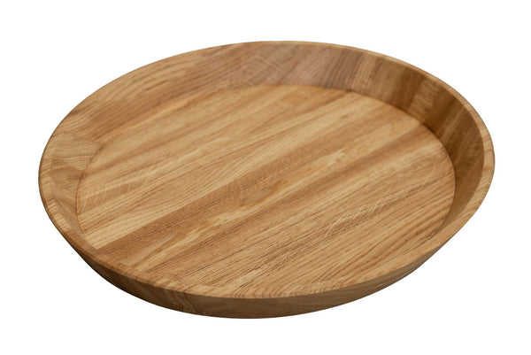 NordicStory Massief eiken rond decoratief dienblad Info Draft