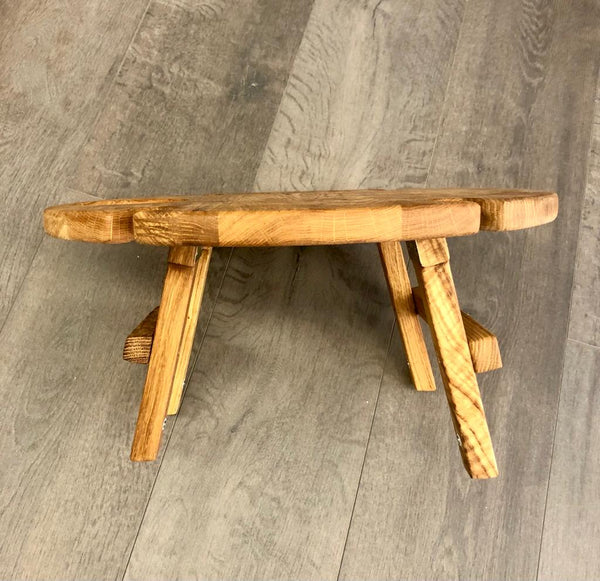 NordicStory Opvouwbare mini wijntafel in massief eikenhout