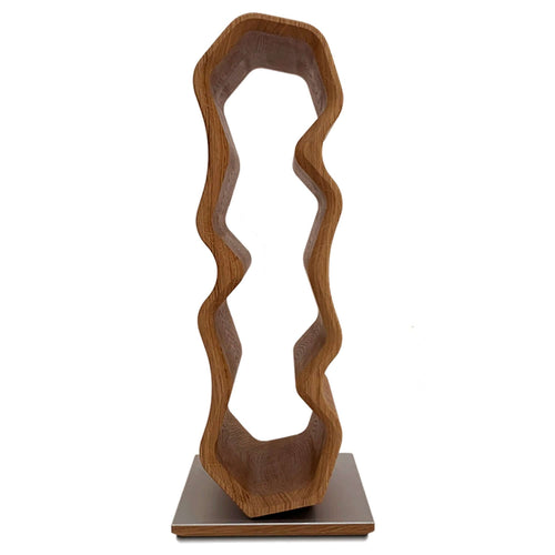 Handgemaakt eikenhouten wijnrek AWRY 2.0, wijnstandaard voor 4 flessenRoble.Store