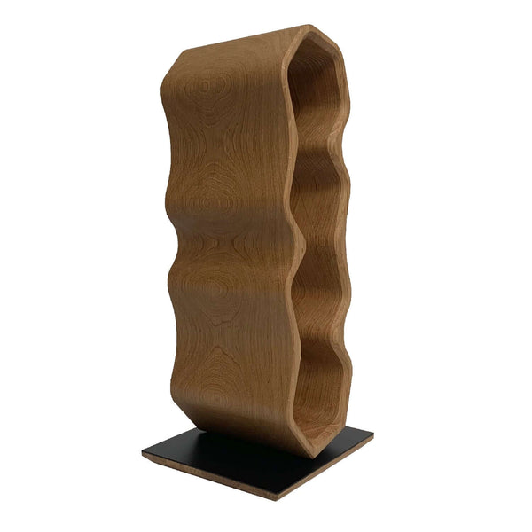 Handgemaakt eikenhouten wijnrek AWRY 2.0, wijnstandaard voor 4 flessenRoble.Store