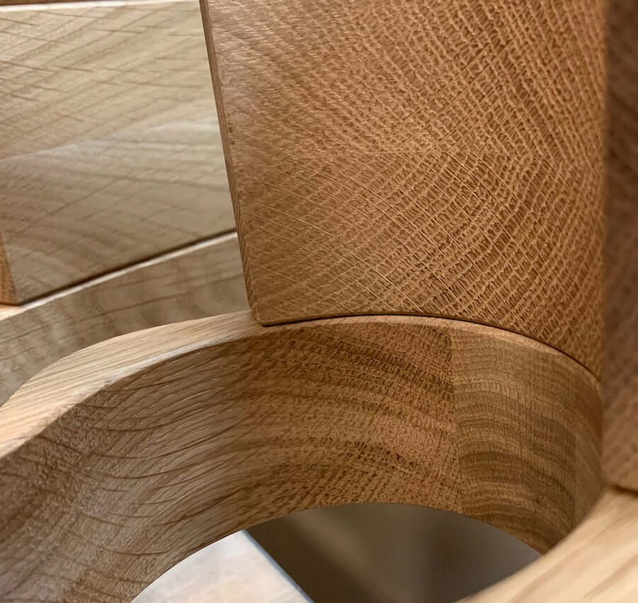 NordicStory Handgemaakt eikenhouten wijnrek OMO 9, wijnstandaard voor 9 flessen