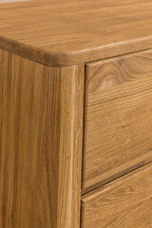 NordicStory Dressoir Elsa Ladekast 6 Lades Massief Hout Scandinavisch Eiken 