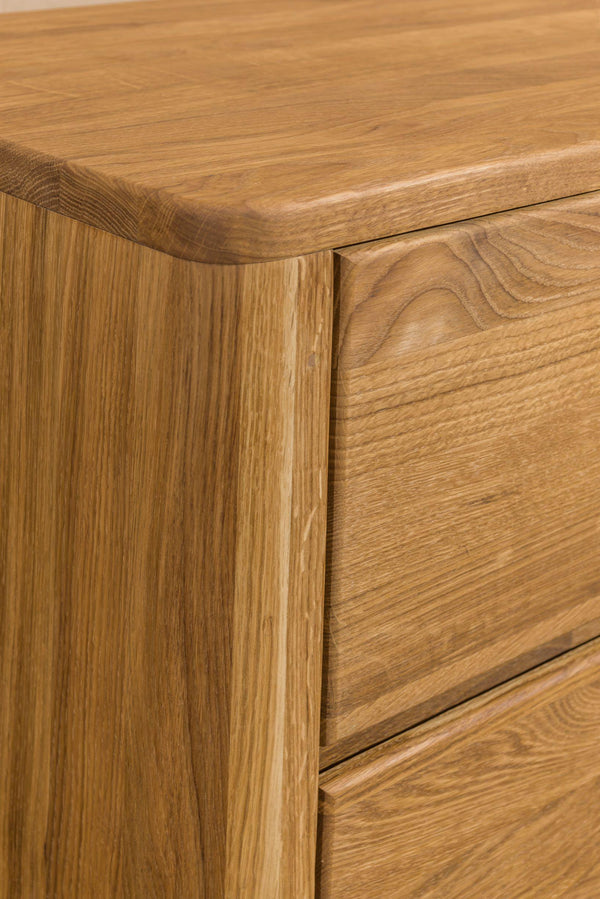 NordicStory Dressoir Elsa Ladekast 6 Lades Massief Hout Scandinavisch Eiken 