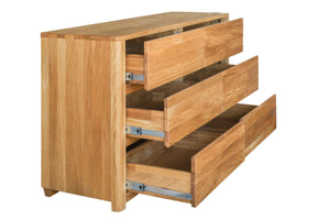 NordicStory Dressoir Elsa Ladekast 6 Lades Massief Hout Scandinavisch Eiken 