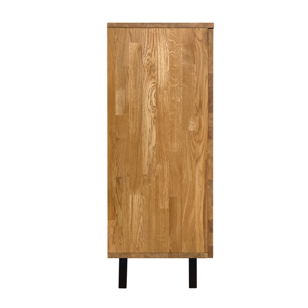 NordicStory Moritz 2 massief eiken ladenkast, 150 x 40 x 101,9 cm.