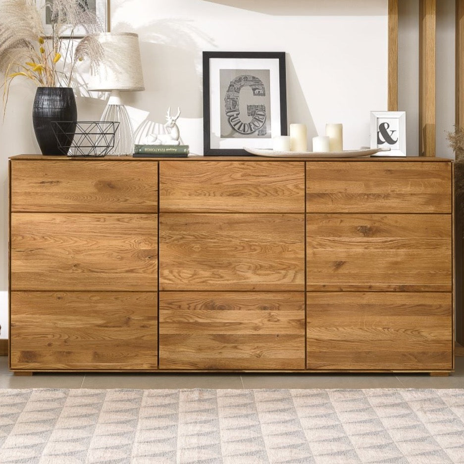 NordicStory Dressoir Ladekast in massief eikenhout