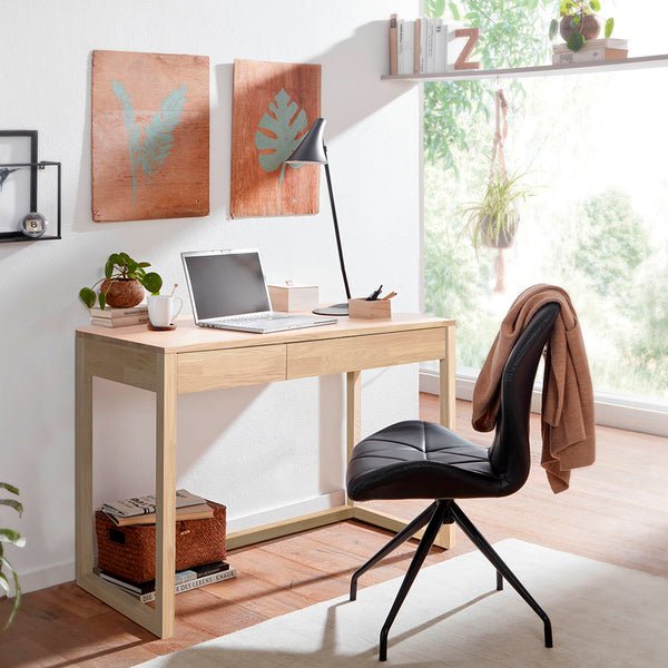 NordicStory Schrijftafel, massief eiken dressoir 