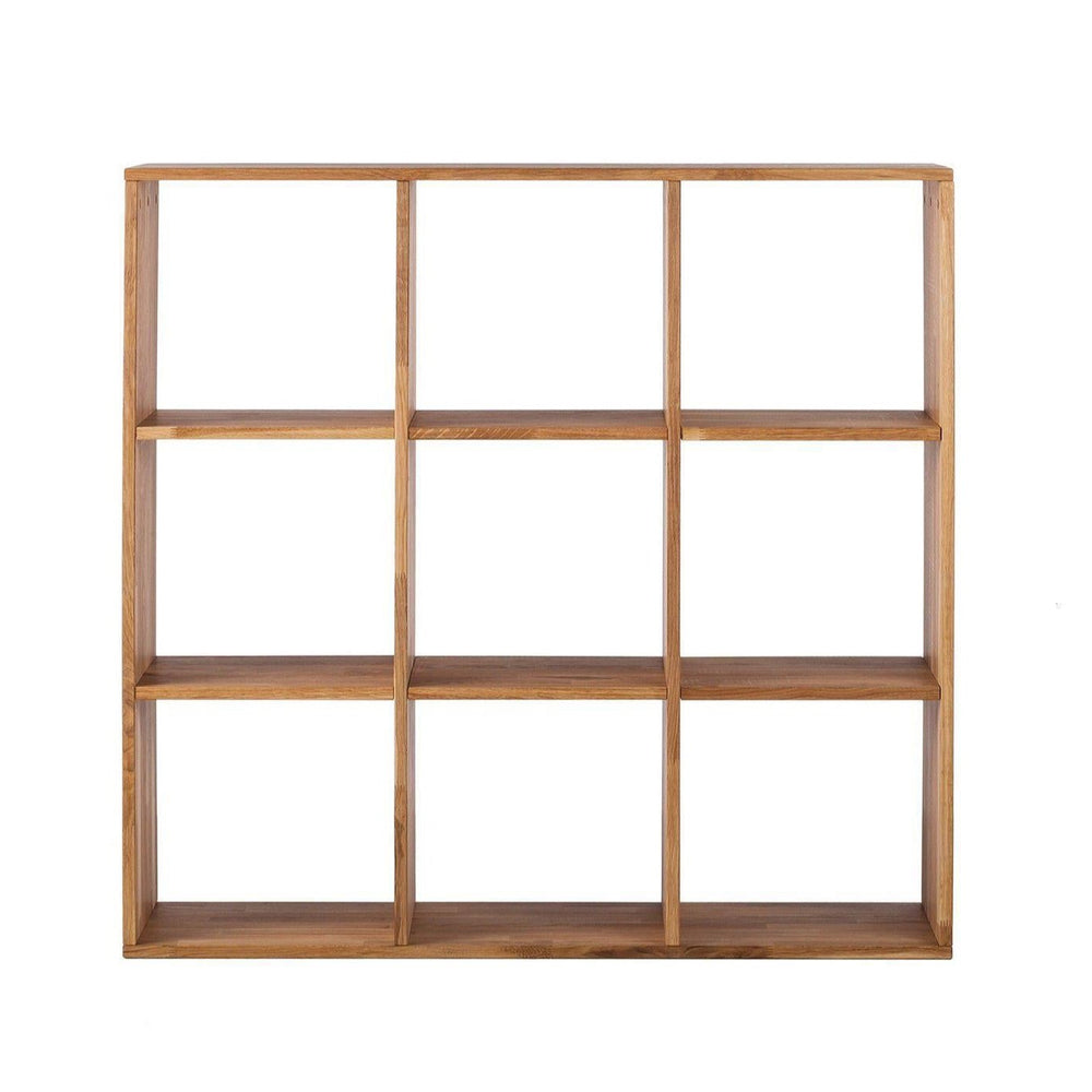 Boekenkast Regal massief eiken 3x3, 112,2 x 35 x 112,2 cm | NordicStory