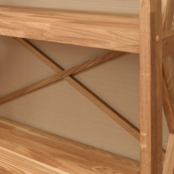 NordicStory Nordic eiken massief houten wand boekenkast Nordic eiken massief houten boekenkast 