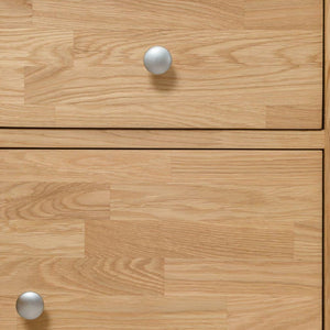 NordicStory Massief houten eiken bijzettafel eiken nachtkastje naturel 