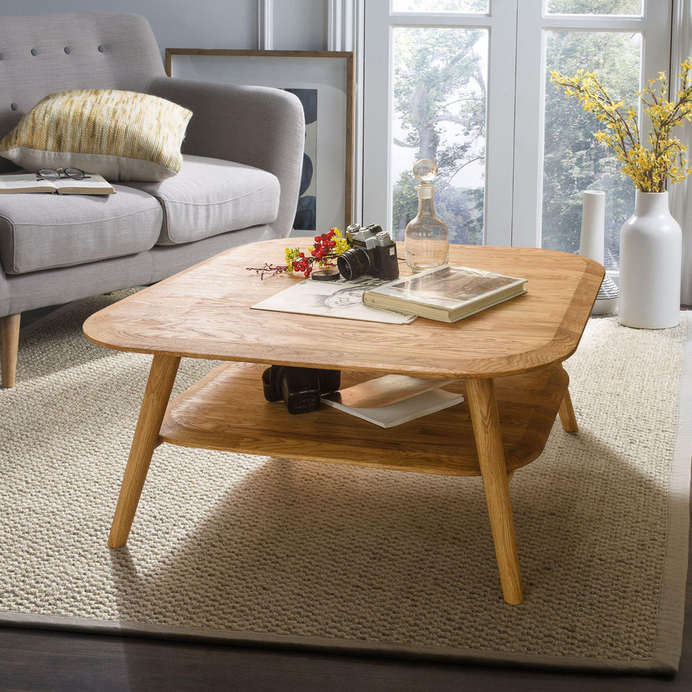 NordicStory Escandi Salontafel 4 Massief Eiken Natuurlijk Hout Scandinavische Woonkamer