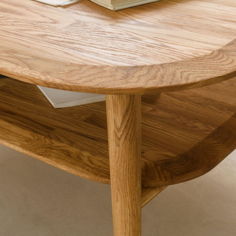 NordicStory Escandi Salontafel 4 Massief Eiken Natuurlijk Hout Scandinavische Woonkamer