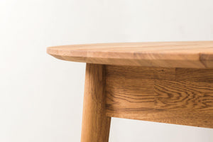 NordicStory Ronde uitschuifbare massief eiken eettafel met rond blad