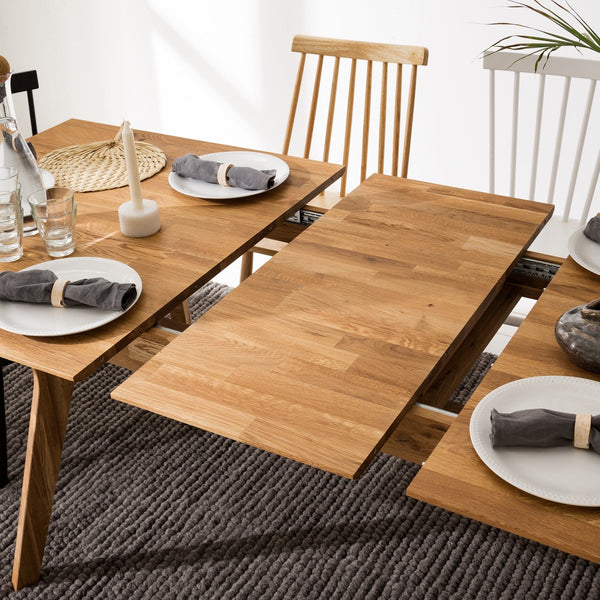 Massief eiken uitschuifbare eettafel Harold | NordicStory