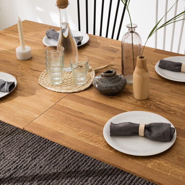 NordicStory uitschuifbare eettafel van massief eikenhout