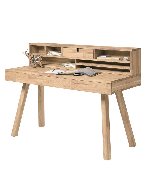NordicStory Massief eiken bureau Einstein 2 met zwevende plank