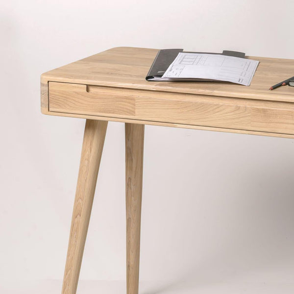 NordicStory Bureau Escandi 110 x 43 x 75 cm. massief hout Scandinavische eik 