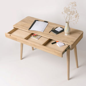 NordicStory Bureau Escandi 110 x 43 x 75 cm. massief hout Scandinavische eik 