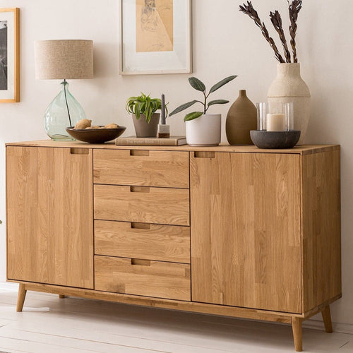 NordicStory Dressoir Ladekast in eiken massief hout