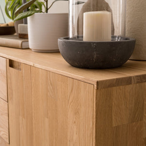 NordicStory Dressoir Ladekast in eiken massief hout