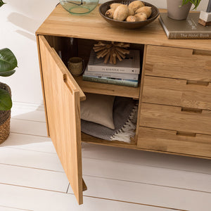 NordicStory Dressoir Ladekast in eiken massief hout