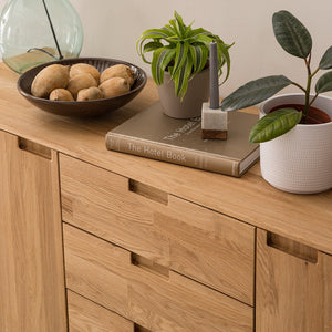 NordicStory Dressoir Ladekast in eiken massief hout