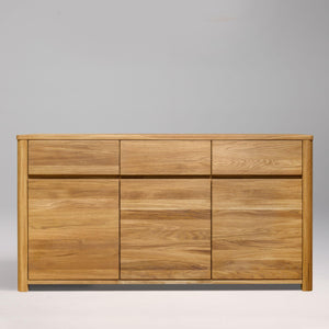 NordicStory Scandinavisch eiken massief houten ladekast dressoir kabinet
