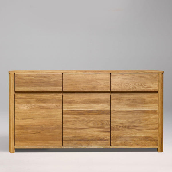 NordicStory Scandinavisch eiken massief houten ladekast dressoir kabinet