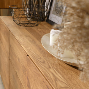 NordicStory Massief eiken tv-meubel Scandinavisch woonkamer dressoir
