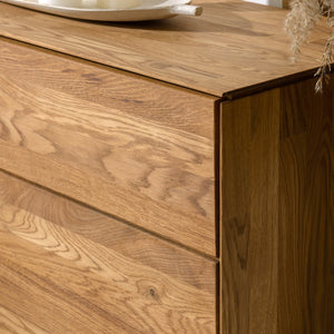 NordicStory Massief eiken tv-meubel Scandinavisch woonkamer dressoir