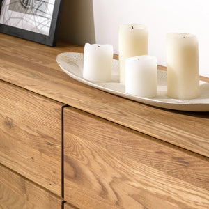 NordicStory Massief eiken tv-meubel Scandinavisch woonkamer dressoir