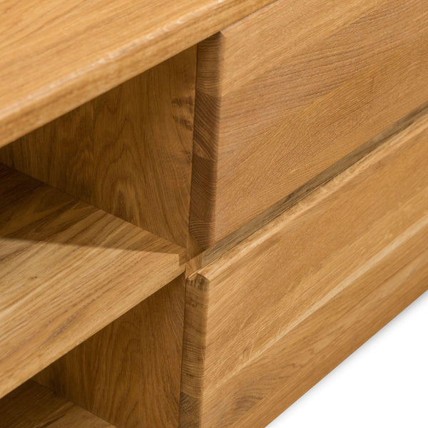 NordicStory Elsa TV-meubel 160 x 44 x 47 cm. Massief hout Eik