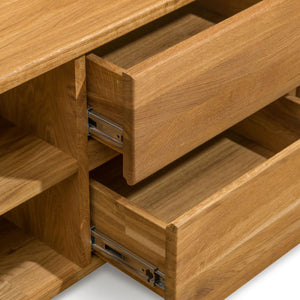 NordicStory Elsa TV-meubel 160 x 44 x 47 cm. Massief hout Eik