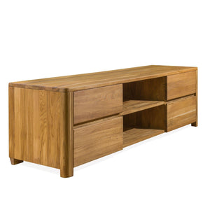 NordicStory Elsa TV-meubel 160 x 44 x 47 cm. Massief hout Eik