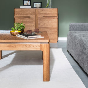 NordicStory Vierkante salontafel in massief eiken modern rustiek nordic design