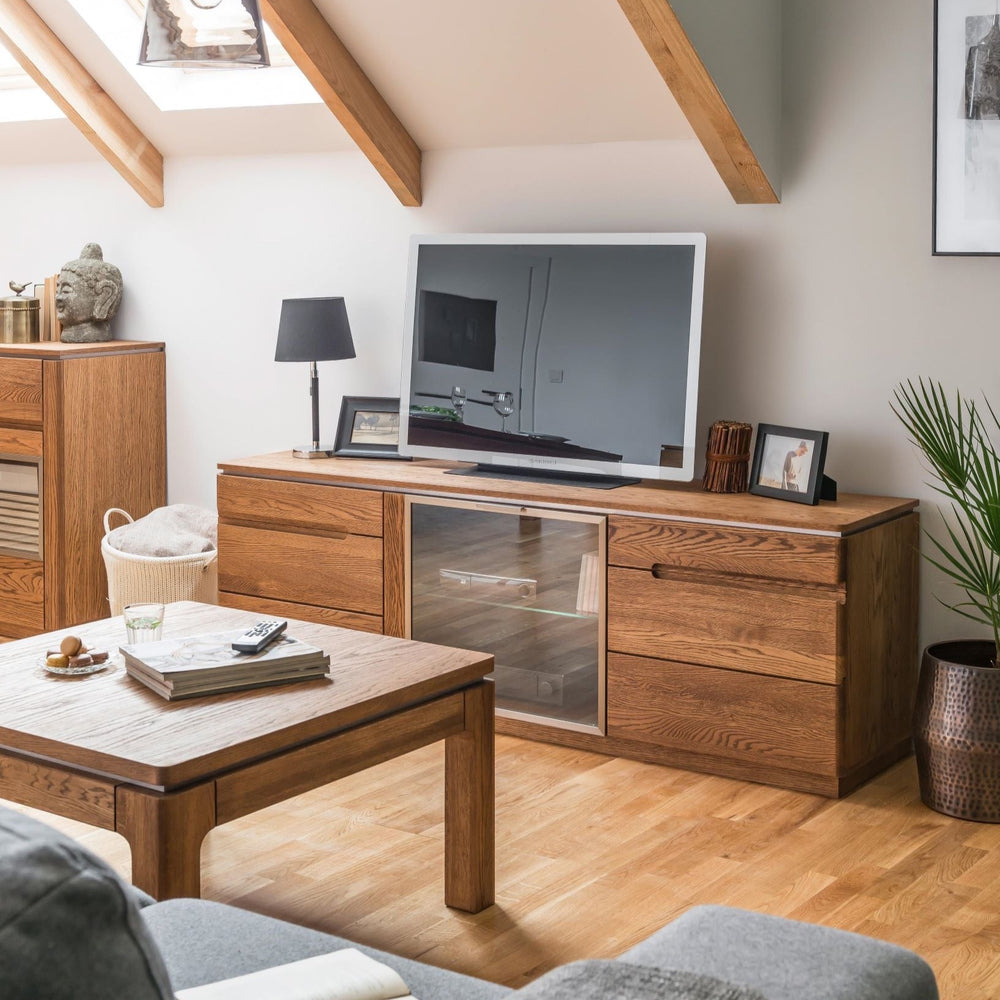 NordicStory Vierkante salontafel in massief eiken modern rustiek nordic design