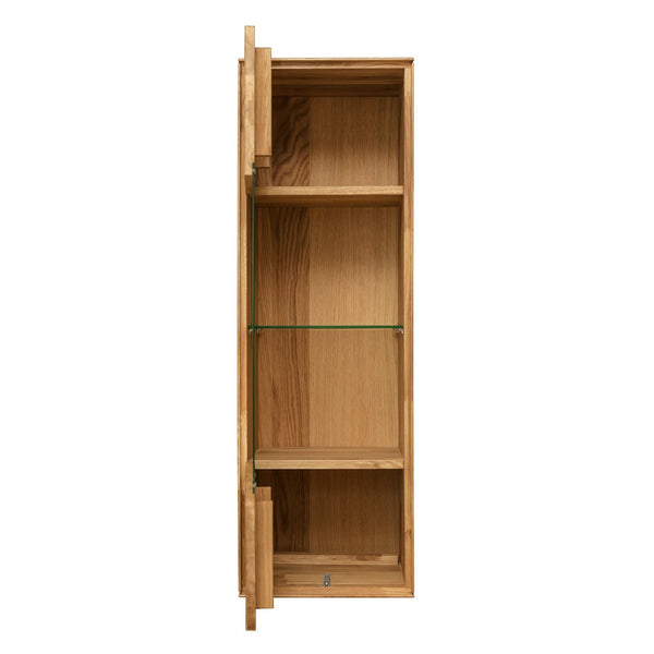 NordicStory Massief eiken zwevende garderobe wandkast Scandinavisch woonkamermeubel
