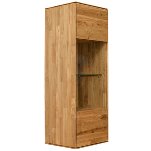 NordicStory Massief eiken zwevende garderobe wandkast Scandinavisch woonkamermeubel