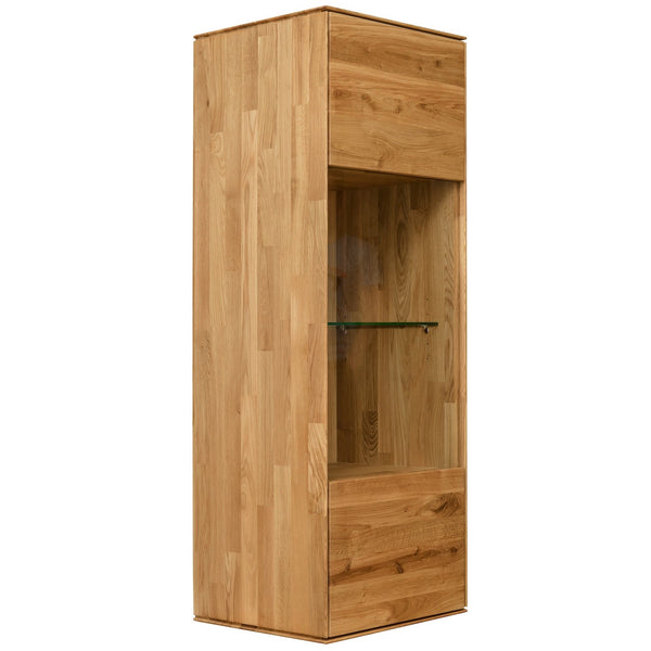 NordicStory Massief eiken zwevende garderobe wandkast Scandinavisch woonkamermeubel