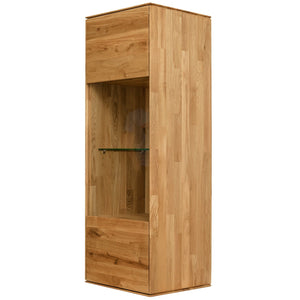 NordicStory Massief eiken zwevende garderobe wandkast Scandinavisch woonkamermeubel