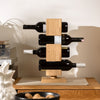 NordicStory Alma eikenhouten wijnrek, wijnstandaard voor 4 flessen