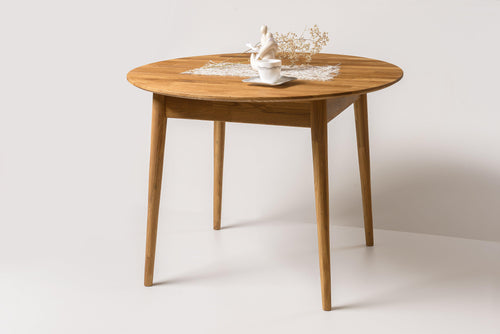 NordicStory Ronde eettafel in massief eikenhout 