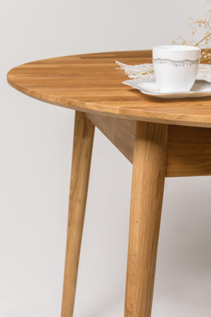NordicStory Ronde eettafel in massief eikenhout 